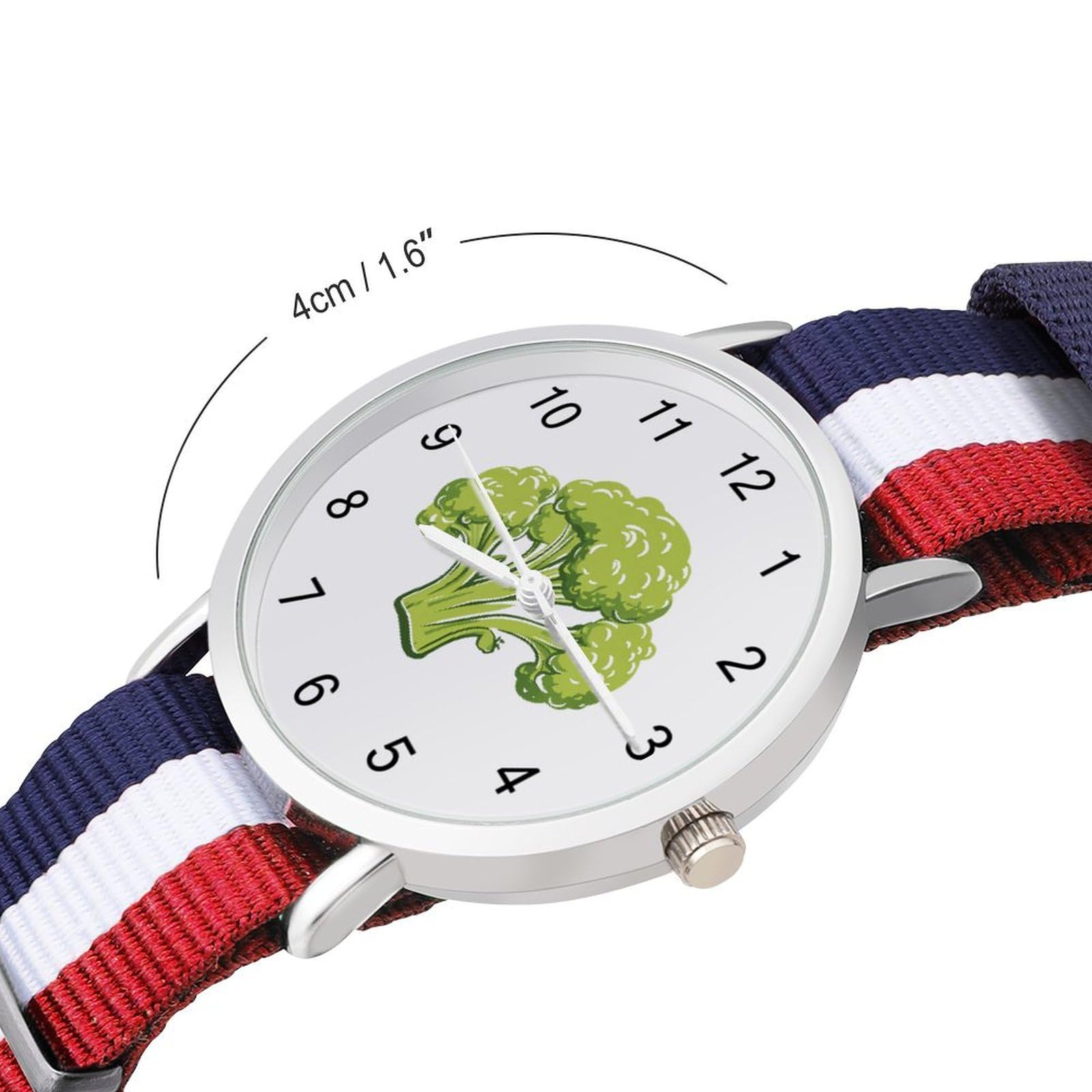 Broccoli Vegetables Funny Wrist Watches for Men Women Fashion Graphic Watch for Work Workout