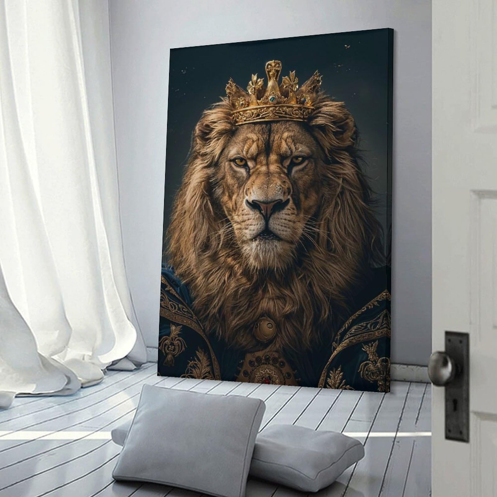 Junmoney Lion King Room Decor Wall Art 20x30inch(50x75cm), for Bedroom Decor, Cosy Corners Or Studios, A Warm Accent for Relaxed Interiors