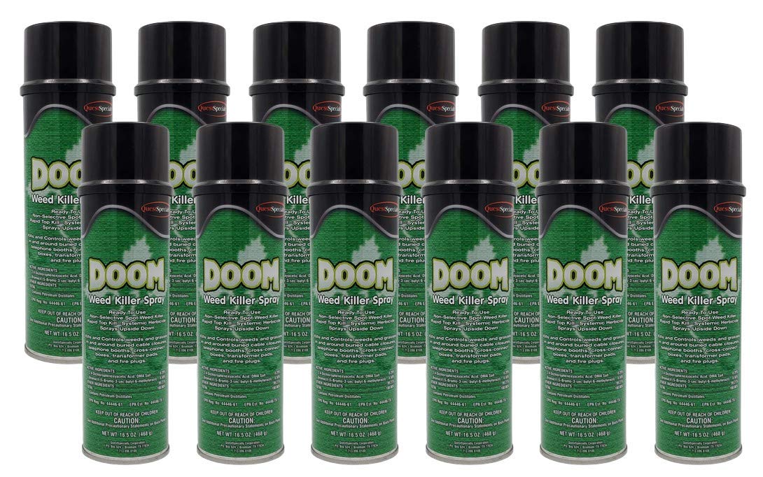 Quest Specialty Doom - 2,4-D Solvent-Based Weed Killer, Case of 12 (20 oz) Cans (4520)