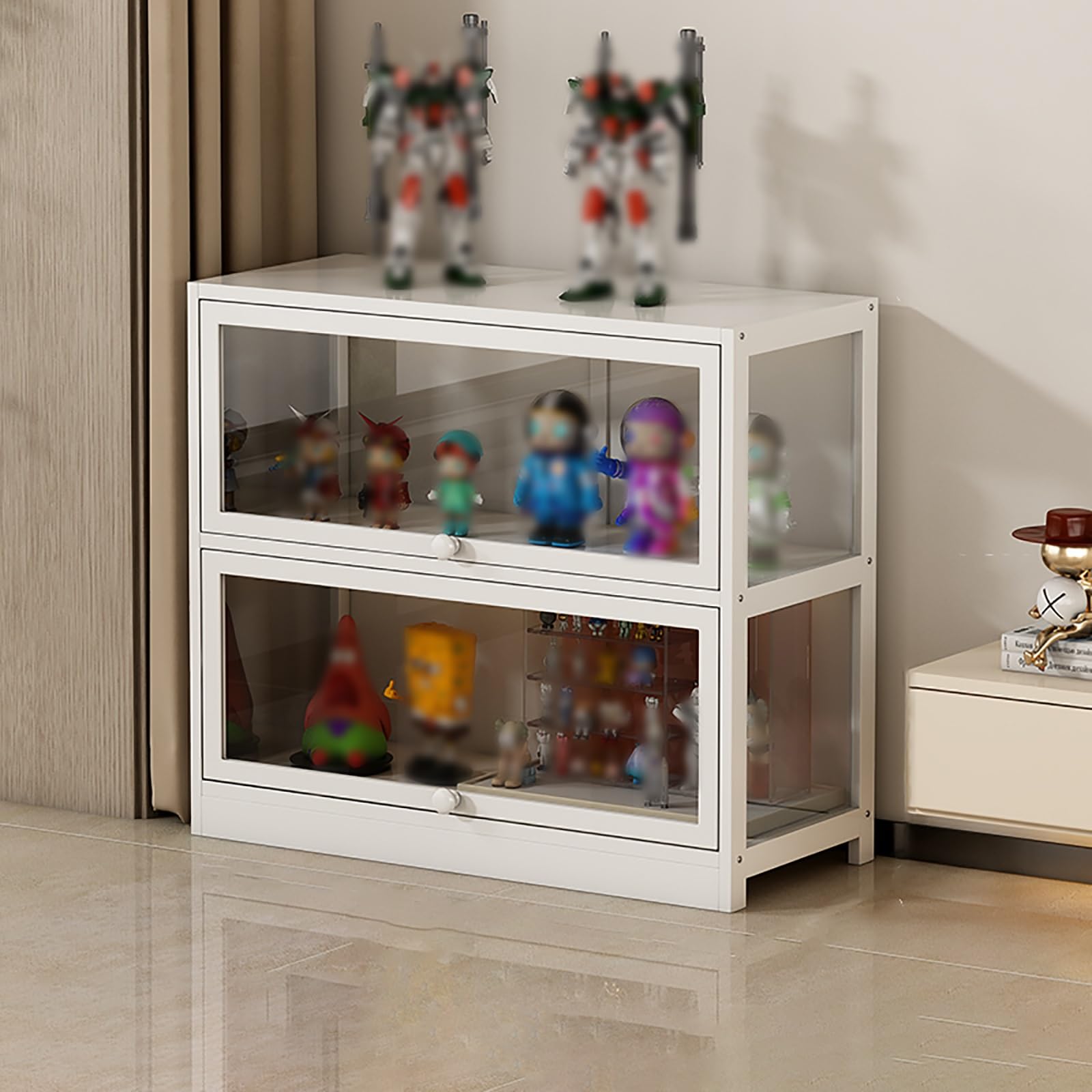Amazon.com: OOCCO Glass Display Cabinet,1/2/3/4-Tier Storage