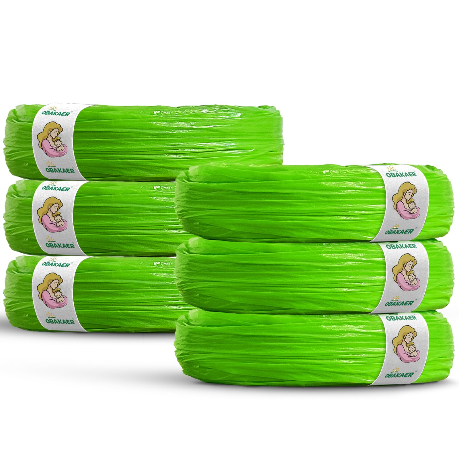 Obakaer Windeleimer Nachfüllfolie kompatibel mit Tommee Tippee Sangenic Tec+Simplee Sangenic + Twist & Click, 6er Pack 5.4M