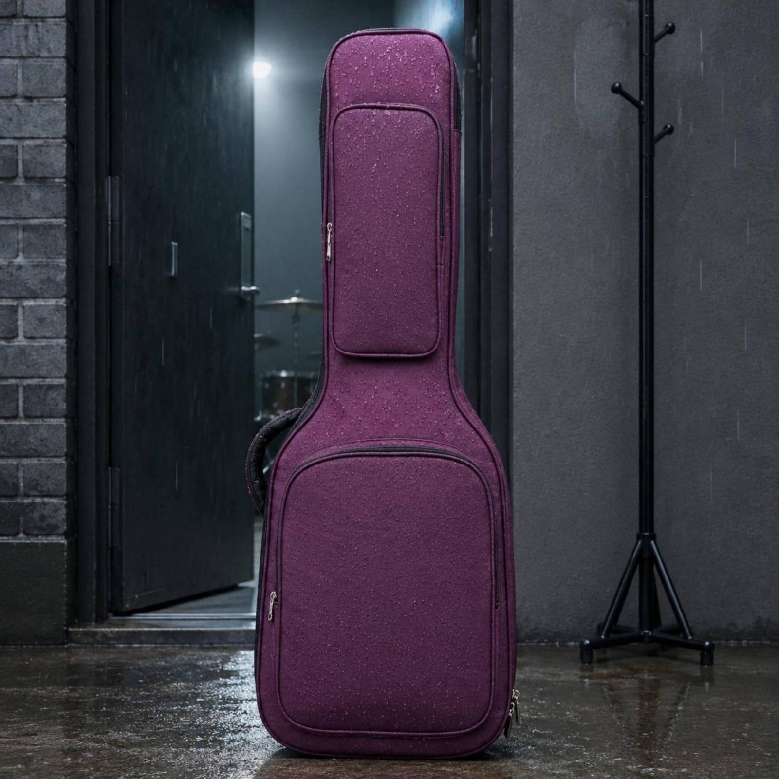 Milageto E-Gitarren-Rucksack Rucksackgurte gepolsterte E-Gitarrentasche Außentaschen Rucksack Gitarrentasche für Reise