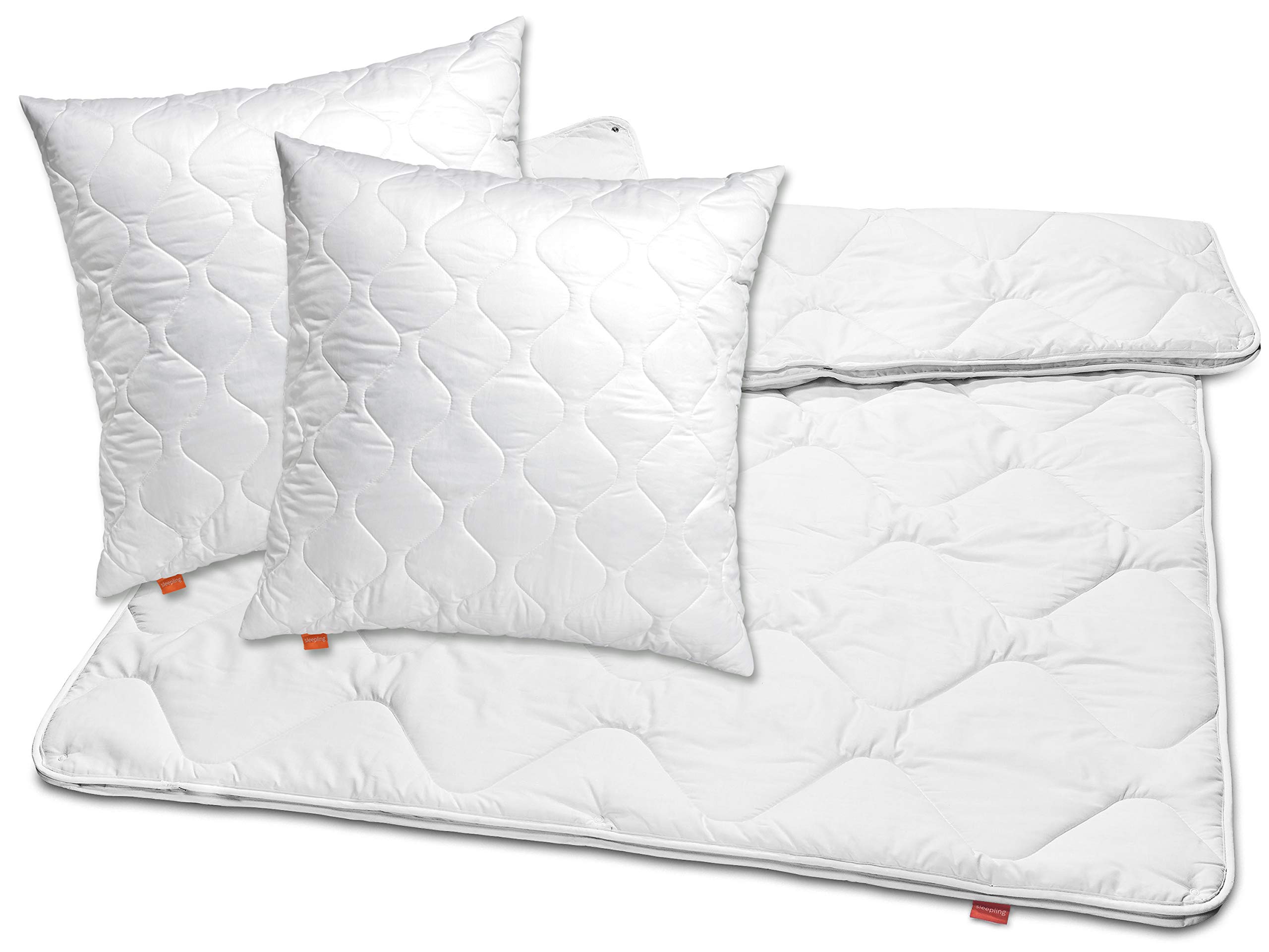 Sleepling Winterdekbed, 200 x 200 cm, set met 2 x kussens 80 x 80, warm