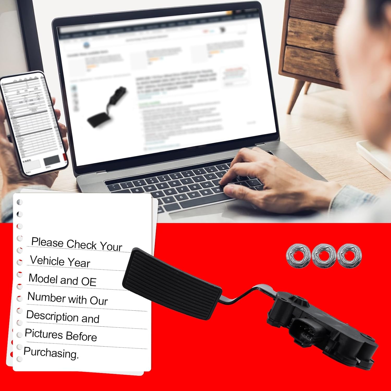 SMMS 5C3Z9F836D Accelerator Pedal with Position Sensor for Ford F250 F350 F450 F550 Super Duty 2005 2006 2007 Accelerator Pedal Sensor Pad Position Assembly OE Number 699136 8C3Z9725A 5C3Z9F836AA