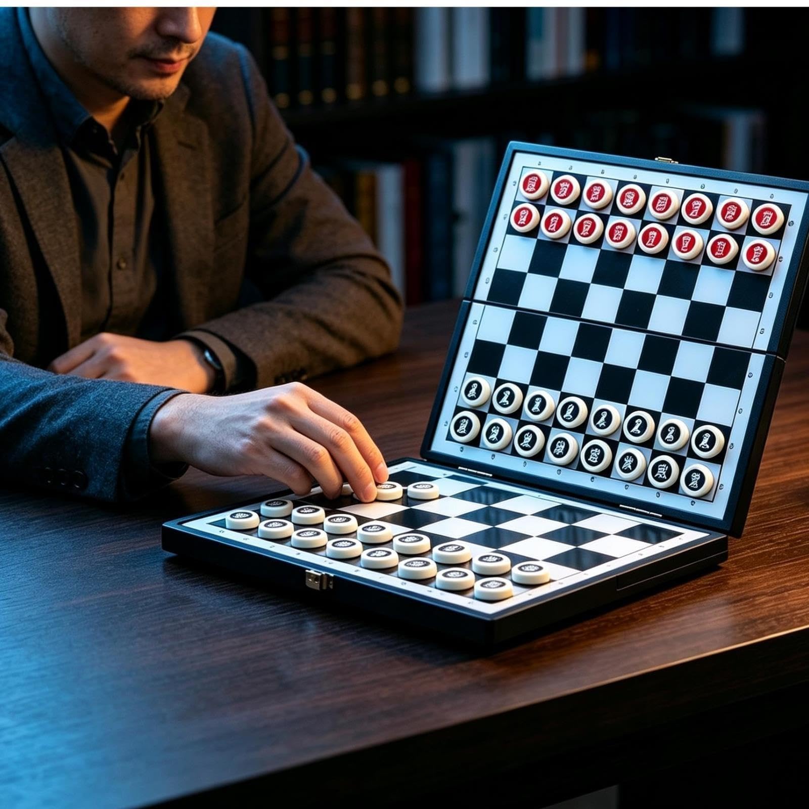 Gioco da tavolo portatile pieghevole magnetico di scacchi cinesi Scacchi