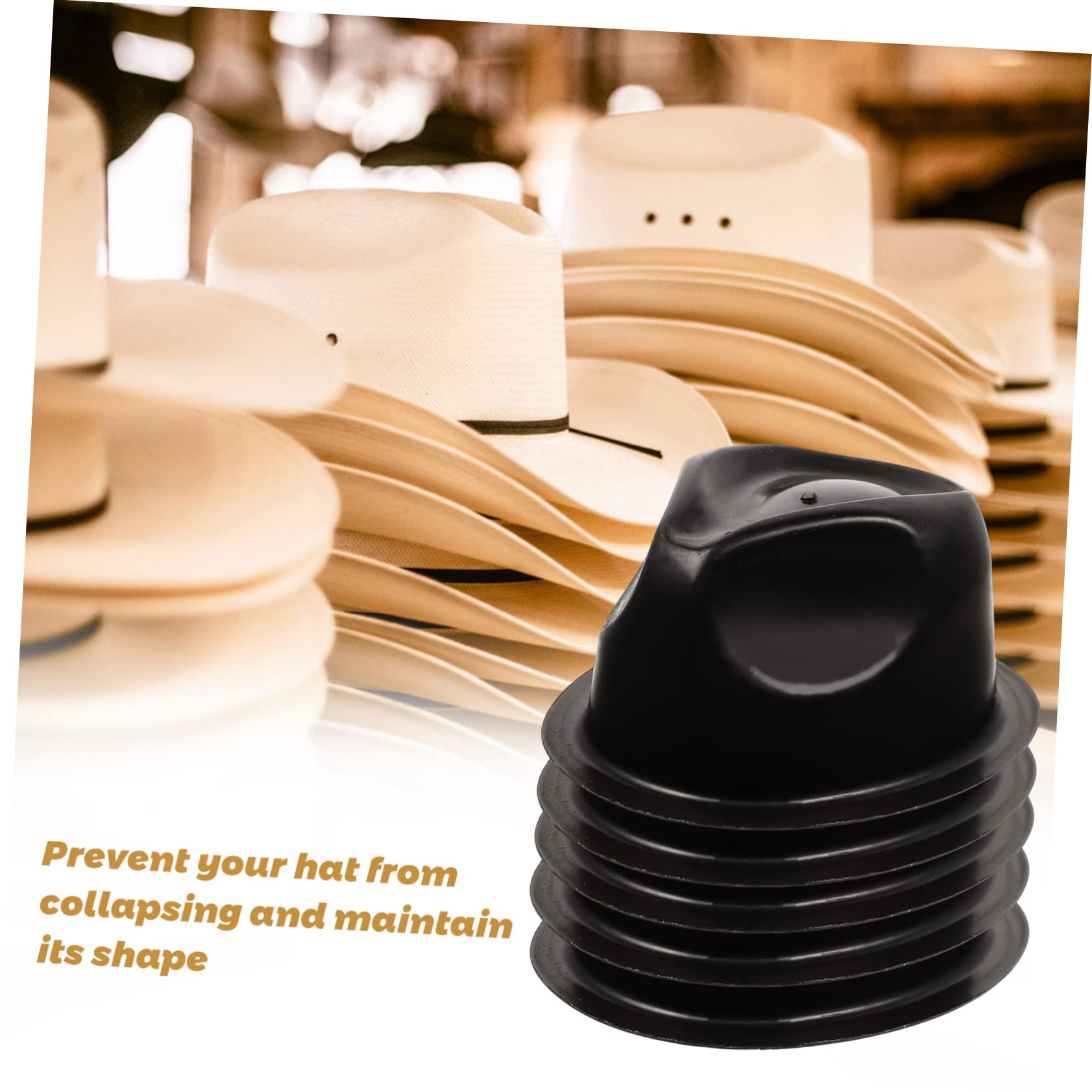 Abaodam Soporte para Sombreros de Pvc Negro, Herramienta de Exhibición Compacta y Ligera para Tienda o Casa, 10 Piezas para Mantener Sombreros en Forma
