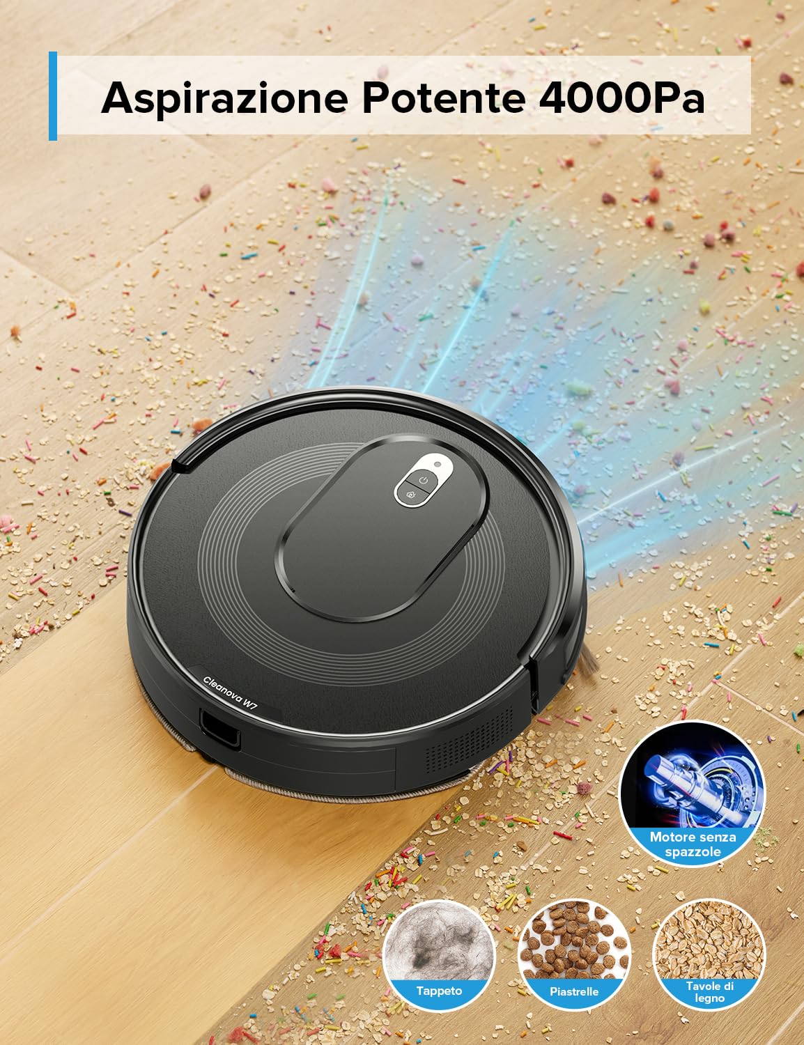 Cleanova W7 ロボット掃除機 本体(リモコン使用不可) ロボット掃除機の