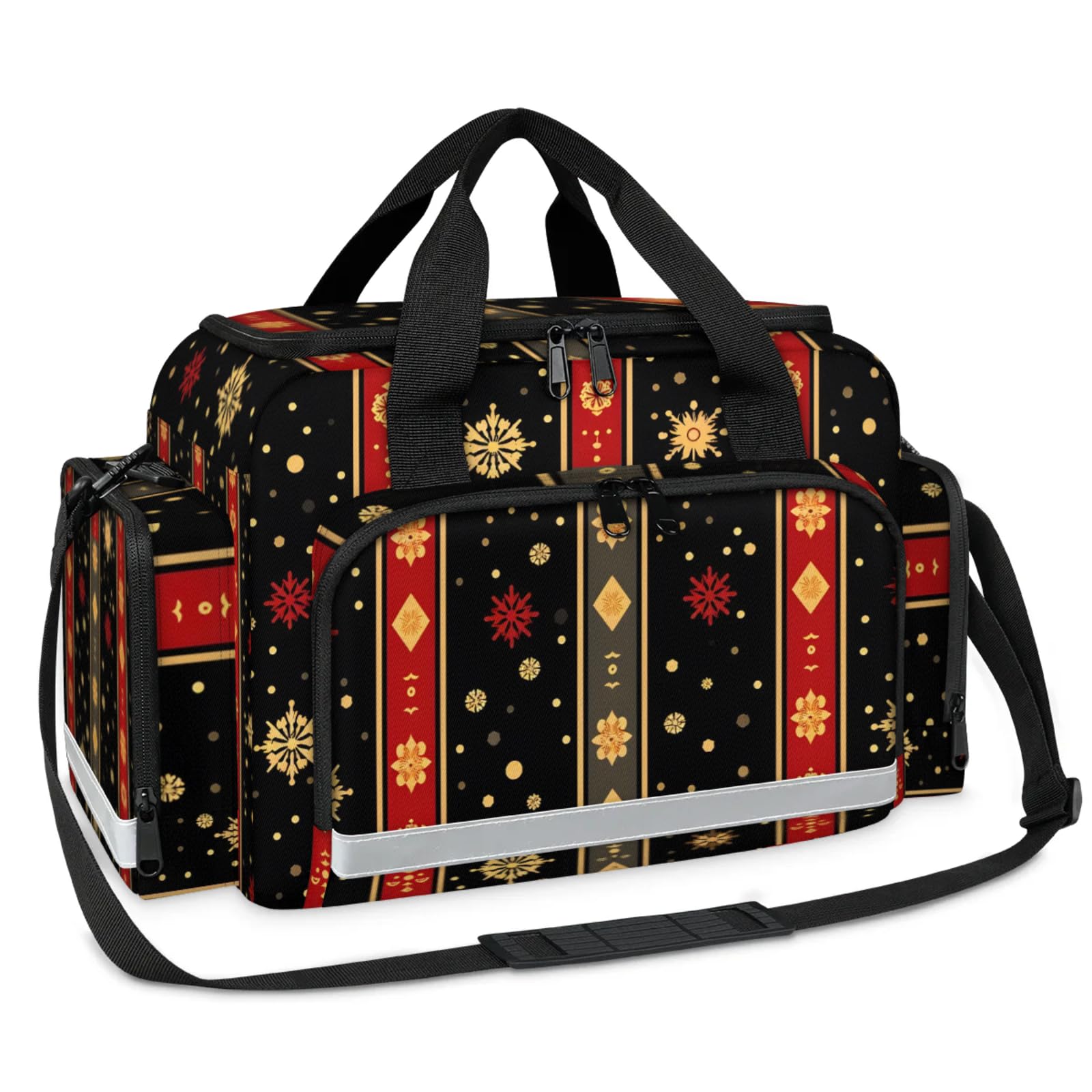 GzLeyigou First Aid Bags Empty, Shining Aztec Emergency Bag First Aid Kit Multiple Compartment Kit Carrier On Call Trauma Bag For Paramedics Emergency Medical Supplies Kit