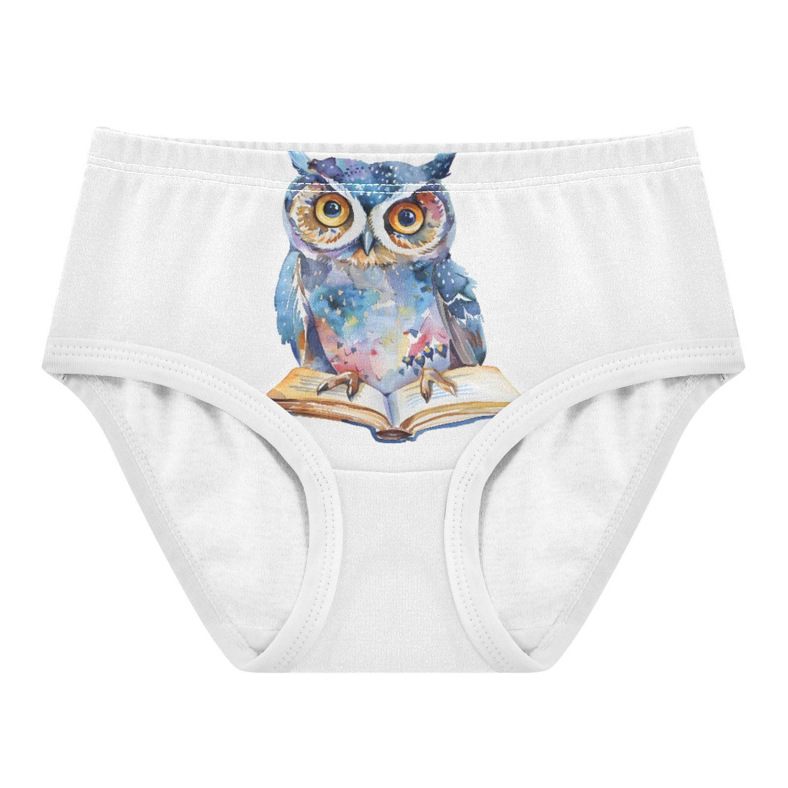 ALAZA Toddler Girls Cotton Hipster Underwear Soft Cute Owl Book 2 Pack 2T
