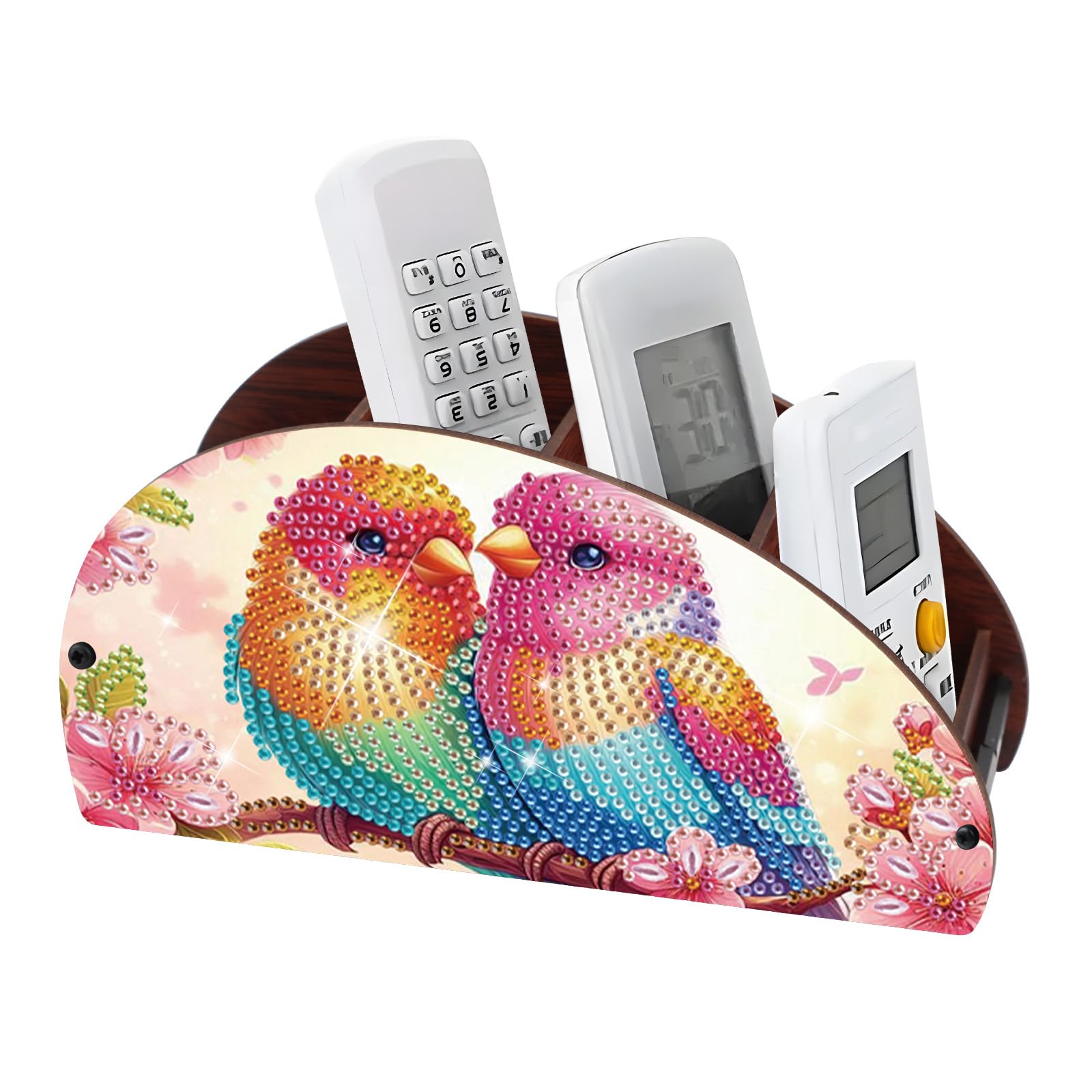 MVVMTOP Diamond Painting Kits Organizer Box, Diamond Art DIY Bird Design Special Shape Diamond Partial Mosaic Handmade Making Kit Organizer Box, Home