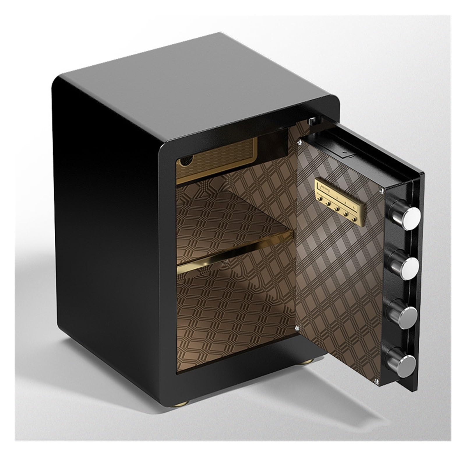 Cassaforte Cassetta di sicurezza domestica Casseforti di sicurezza meccaniche con password con scomparto nascosto, ideali for hotel, uffici domestici Cassetta portavalori(Bruin)
