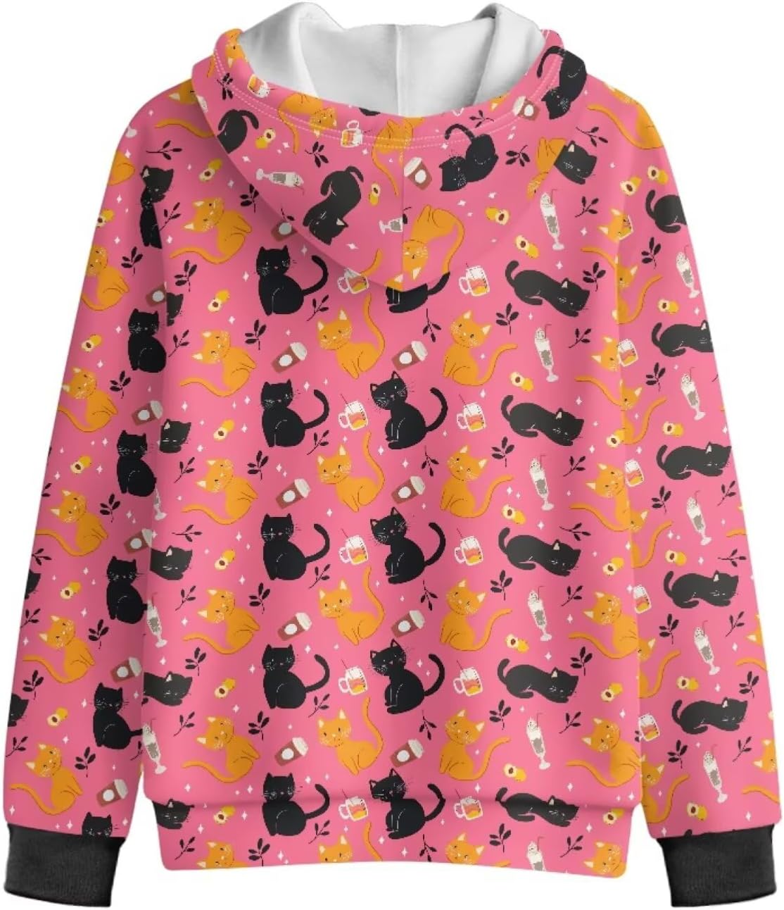 Kids Fleece Hooded Jacket Zip Up Hoodie Sweatshirt Long Sleeve Girls Sweatshirt Warm Hooded Top Activewear