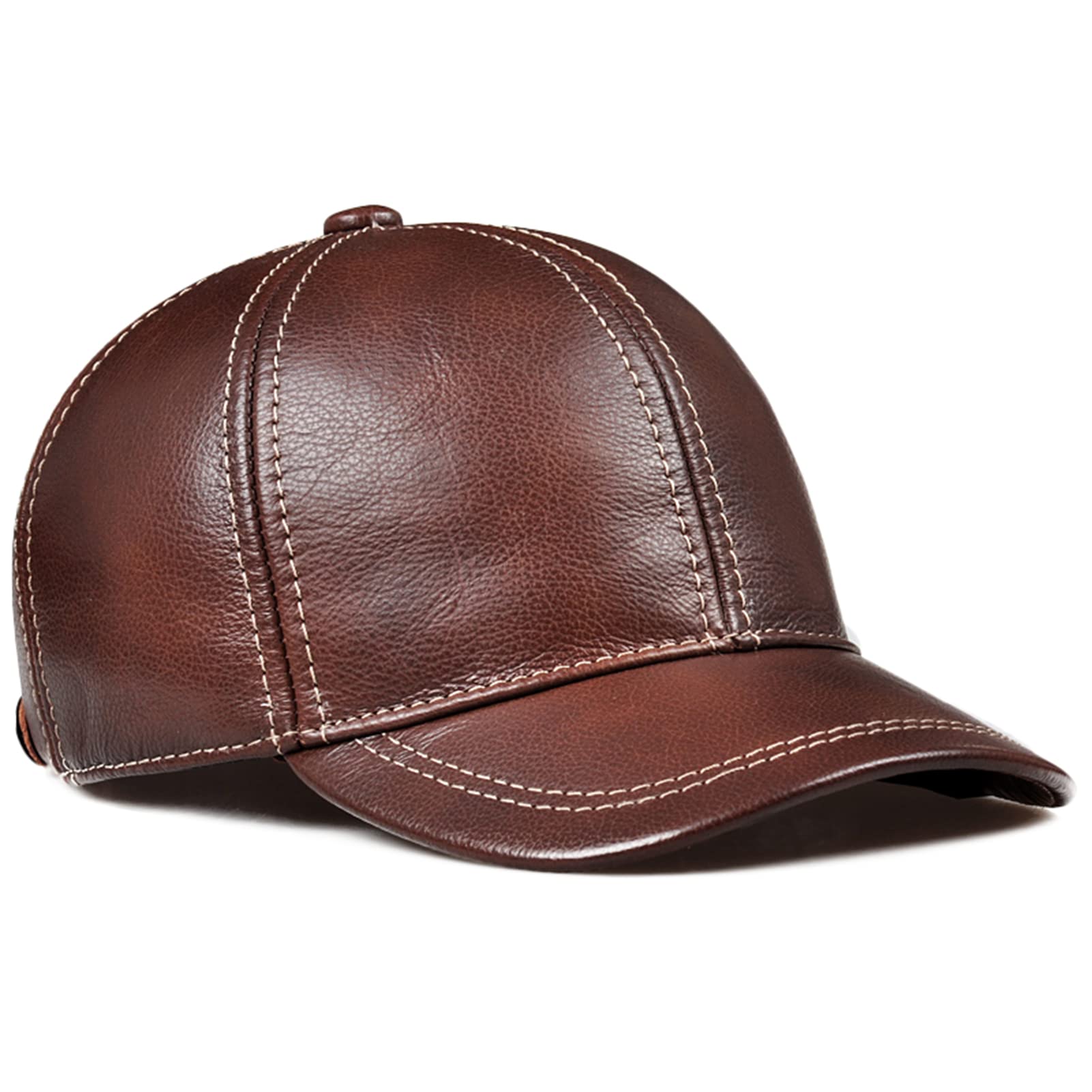 DongBao Gorra de Béisbol de Cuero para Hombre, Otoño Invierno,Sombrero Al Aire Libre,Gorra de Camionero