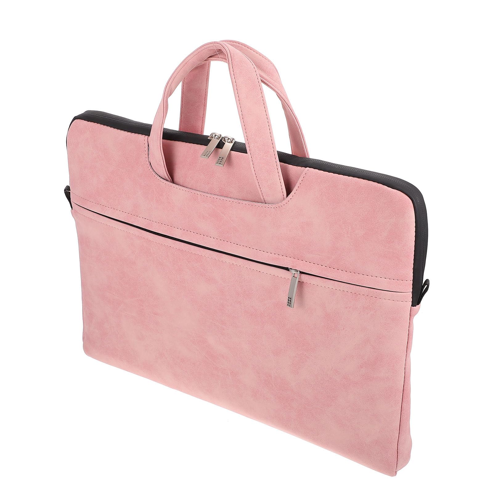 BESPORTBLE Borsa a Tracolla per Laptop 15,6 Pollici Rosa Antigraffio, Custodia Portatile per Notebook Tracolla Singola e Organizer Interno per Accessori