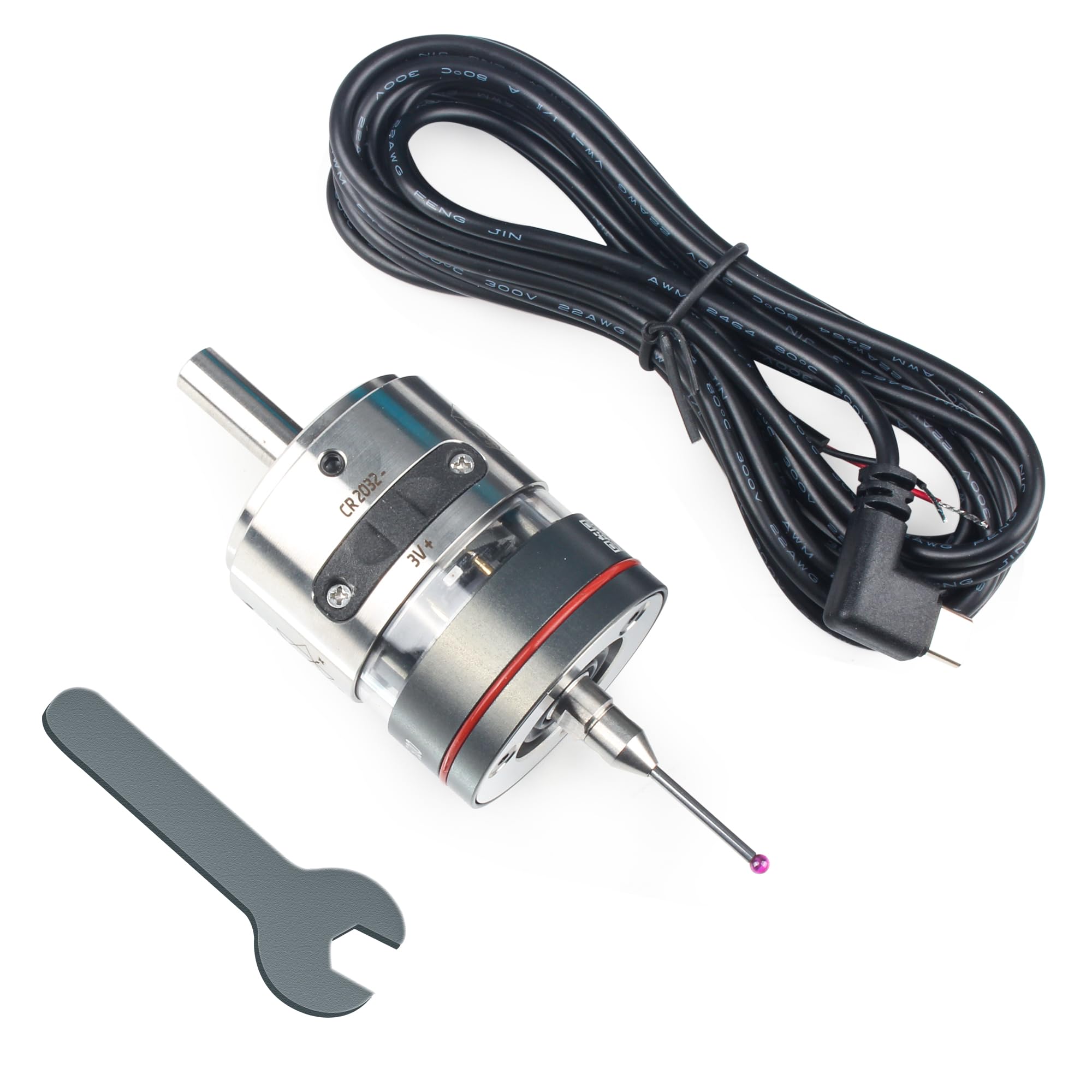 RATTMMOTOR Bouton 3D - Détecteur de bords photoélectrique CNC WP500 - Précision 0,001 mm - Compatible Mach3 et GRBL - Pour fraiseuse CNC, centrage automatique (série V6)