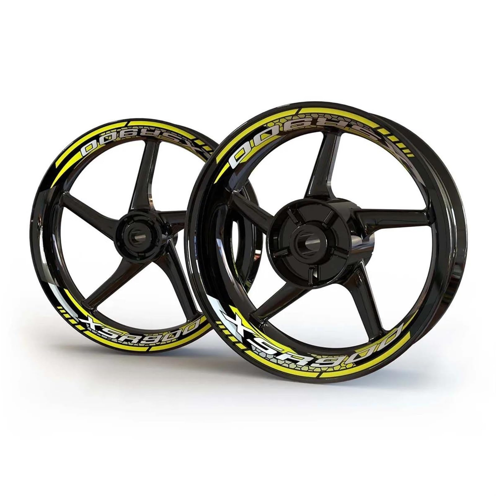 Motorcycle Hub Sticker Wheel Decal Rim Front and Rear Set for Yamaha Xsr 900 700(Color6)