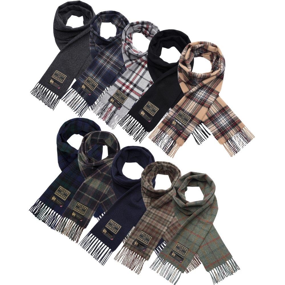 WALKER AND HAWKES - Bufanda unisex 100% lana de cordero Chaderton