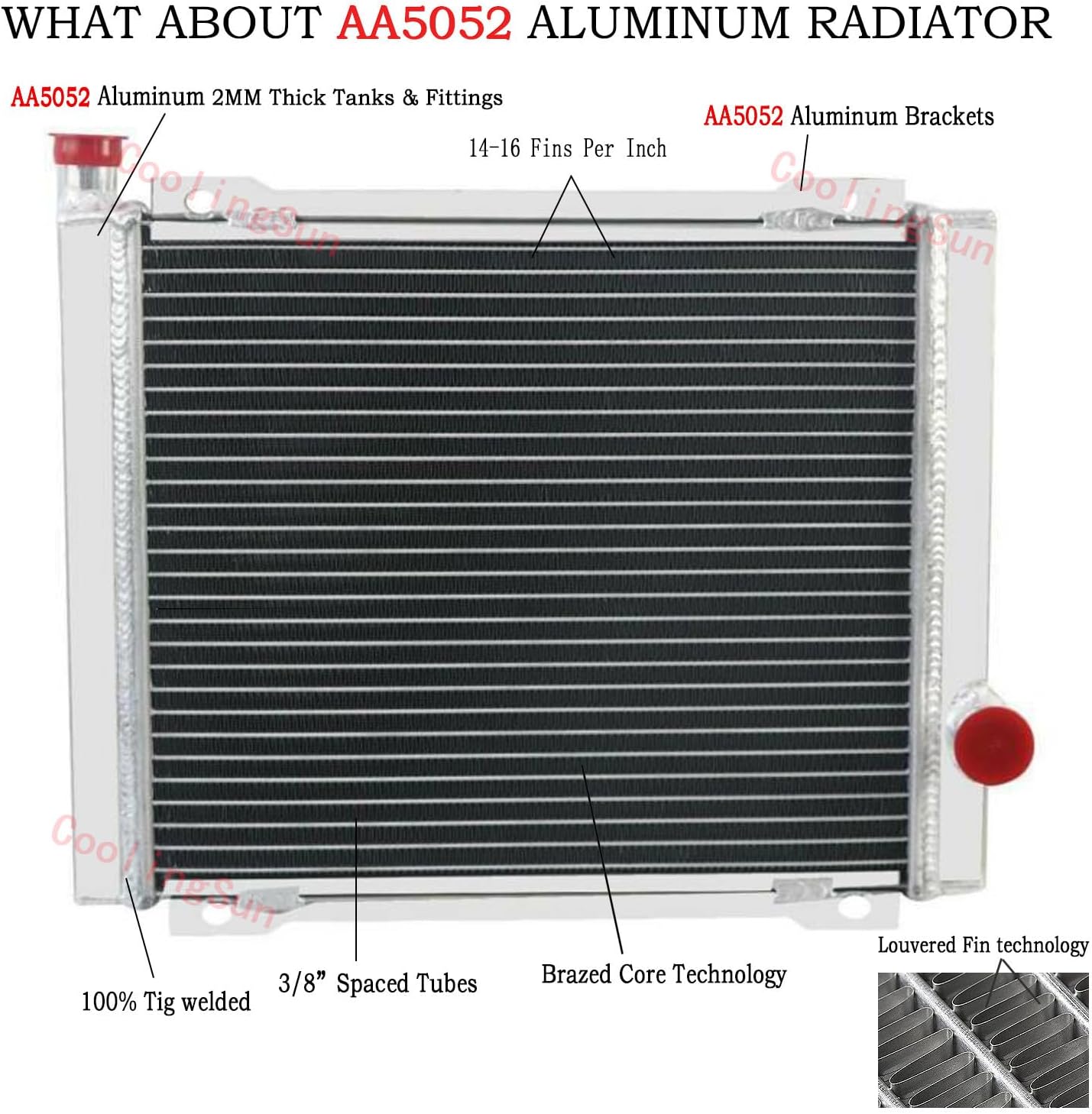 Aluminum Radiator for 2012-2020 Can-Am Outlander/Renegade 450/500/650/800/1000, 2 Row