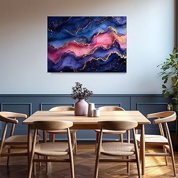 Amazon.co.jp: SHYAMIC アートパネル 抽象 飾り絵画, 流動的な