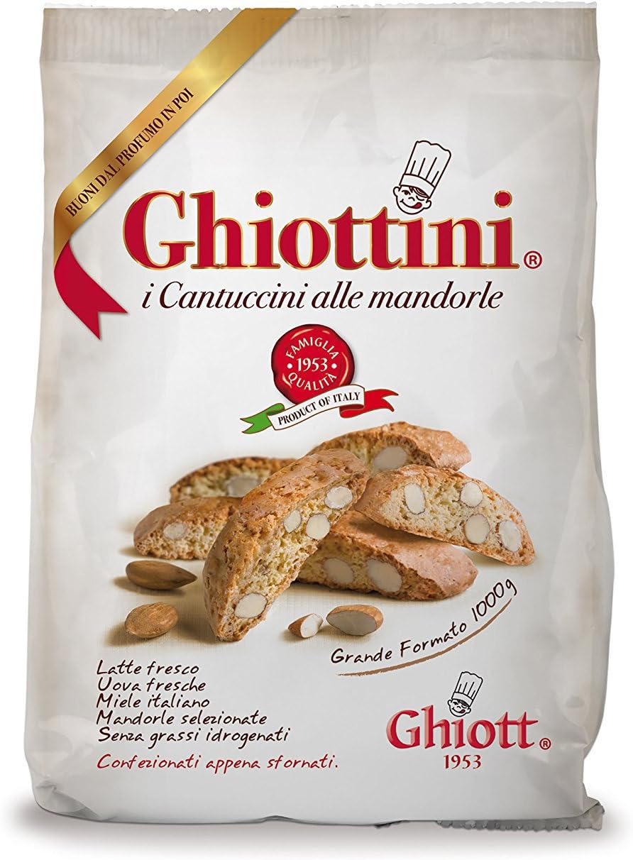 Ghiott Italian Almond Biscotti Bag, (3 Pack) Three 2.2 lb bags