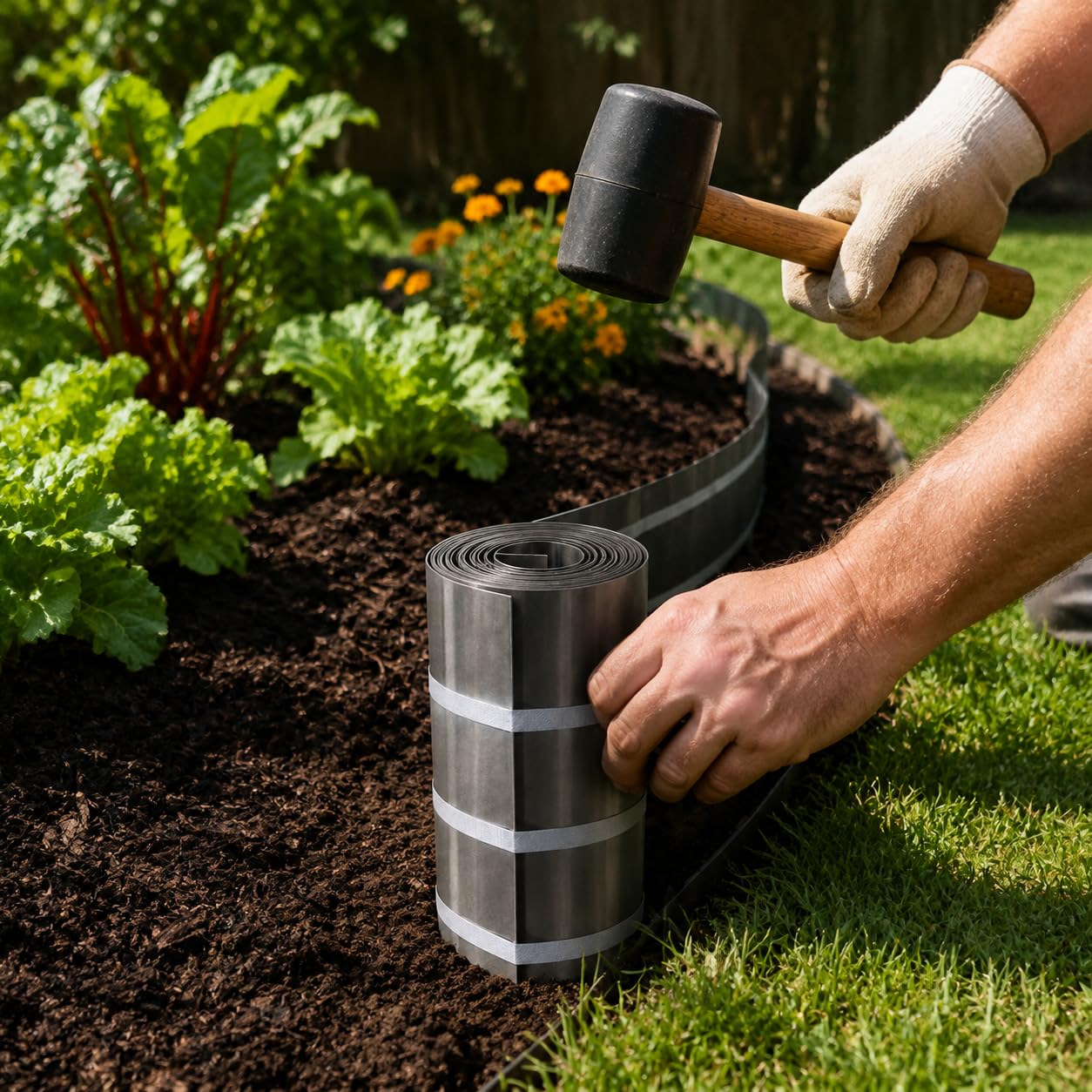 Bordura Metálica para Jardín, Acero