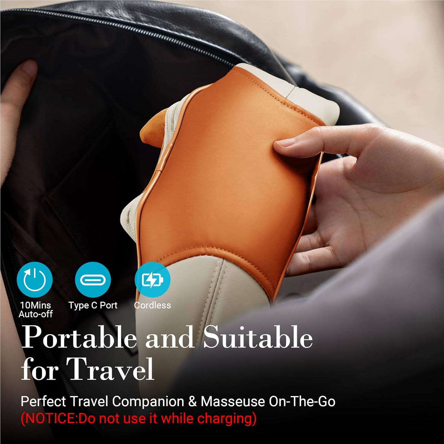 Shiatsu Neck Massager with Heat - Ideal Gift for Women,Men,Cordless 4D Expert Neck Shoulder Massage for Pain Relief,Upgarded Kneading Massager for Muscle Relaxation - Image 5