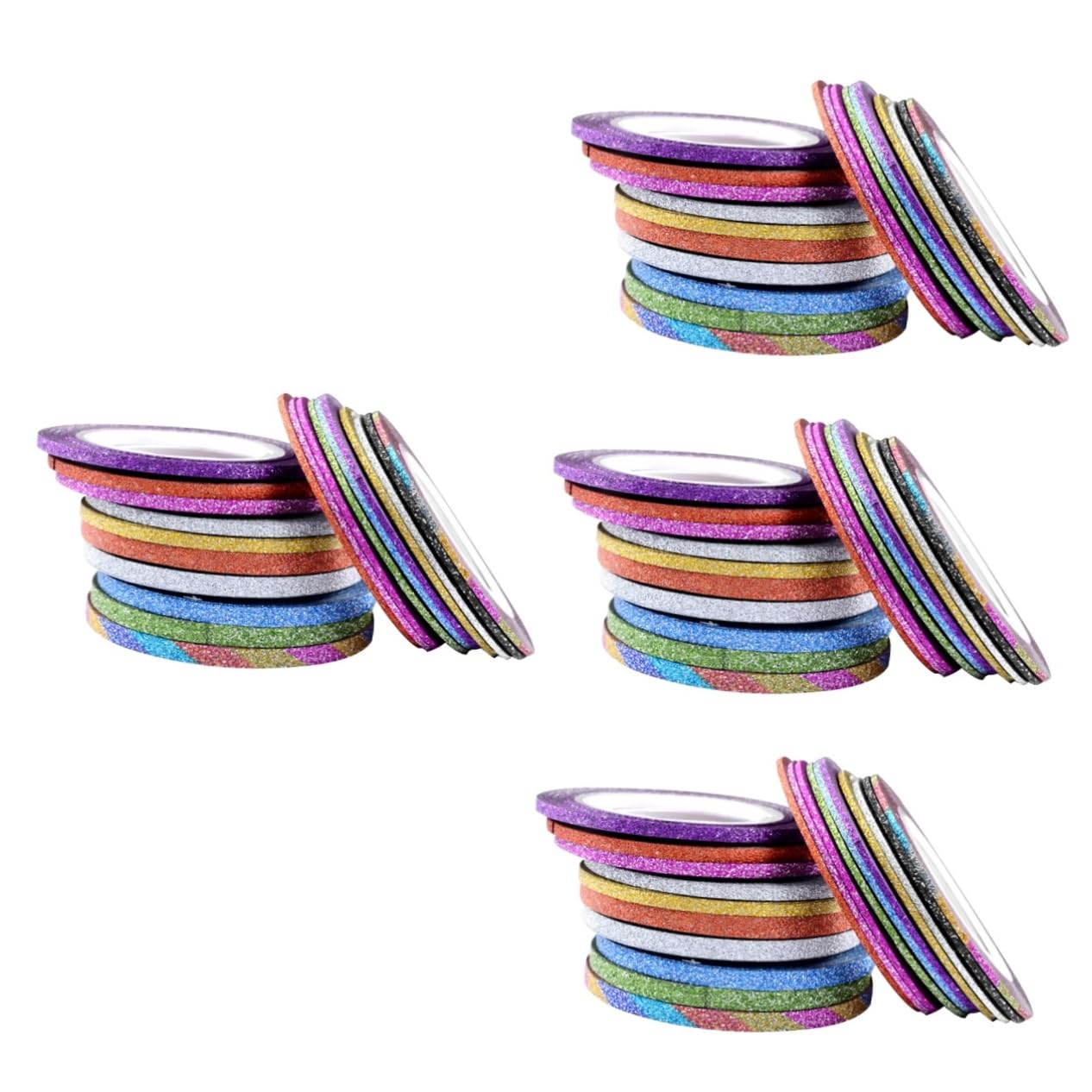 Healvian 120 Piezas Adhesivo linea arena dorada disfraz de payaso decoración de uñas pegatinas de uñas accesorios para uñas pegatina de tiras de uñas cinta de arte de uñas clavo dispensador