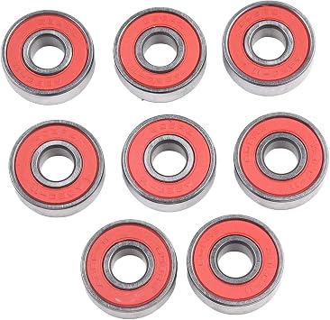8Pcs ABEC-11 608 Skateboard Wheel Bearings for Inline Skates Roller Skates Scooters and Speed Wheel Assemblies (Red)