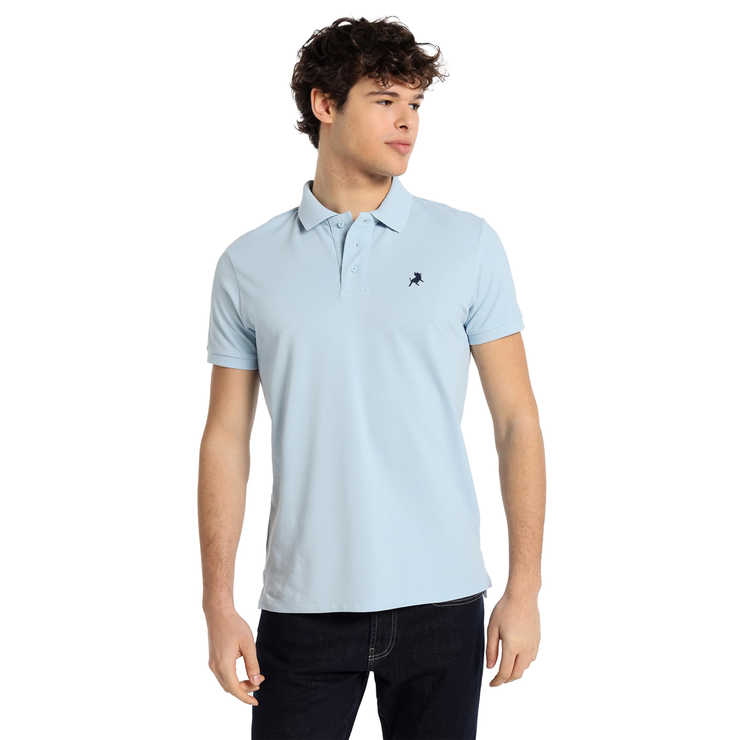 Lois Polo Manga Corta Hmbre Algodón 100% Azul Celeste, Filipo Classic, Todas Las Tallas, Fabricado en España, Corte Elegante, Mod.13771