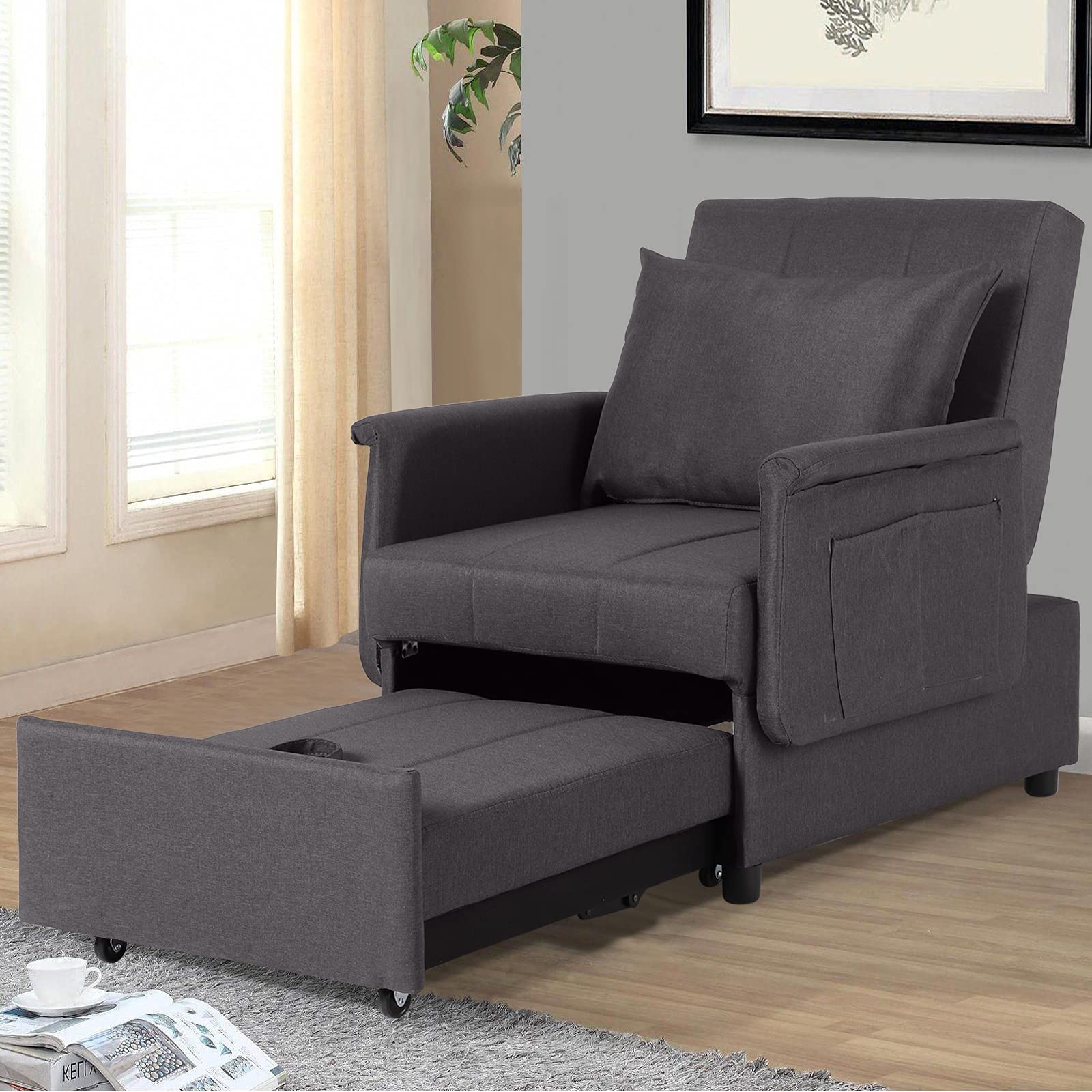 Buy SAMERY Convertible Chair Bed 3in1, Sleeper Chair Bed Pull Out