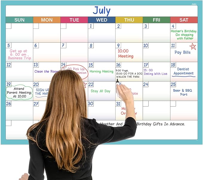 Dry Erase Wall Calendar - Content planning and scheduling tool for beginner content writers to avoid common mistakes