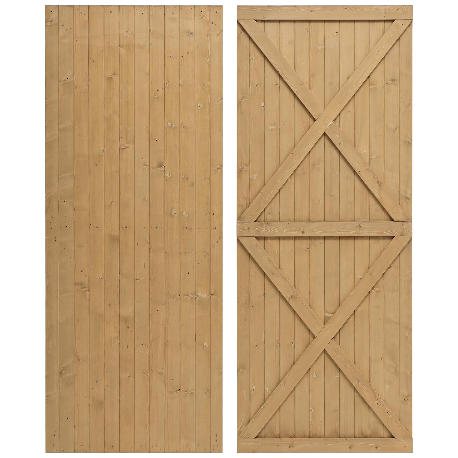 DKIEI Wooden Garden Gate, 183x79 cm Wooden Gate for Garden