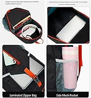 Vista 8 de 25L Foldable Hiking Backpack Lightweight Packable Basic-Daypack Collapsible Bag Water-Resistant Travel Men Women Camping Cycling Outdoor (Black)