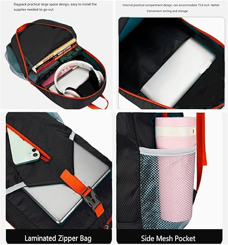 Miniatura 8 de Mochila de senderismo plegable de 25L ligera, plegable, básica, bolsa plegable resistente al agua, viajes, hombres y mujeres, camping, ciclismo al