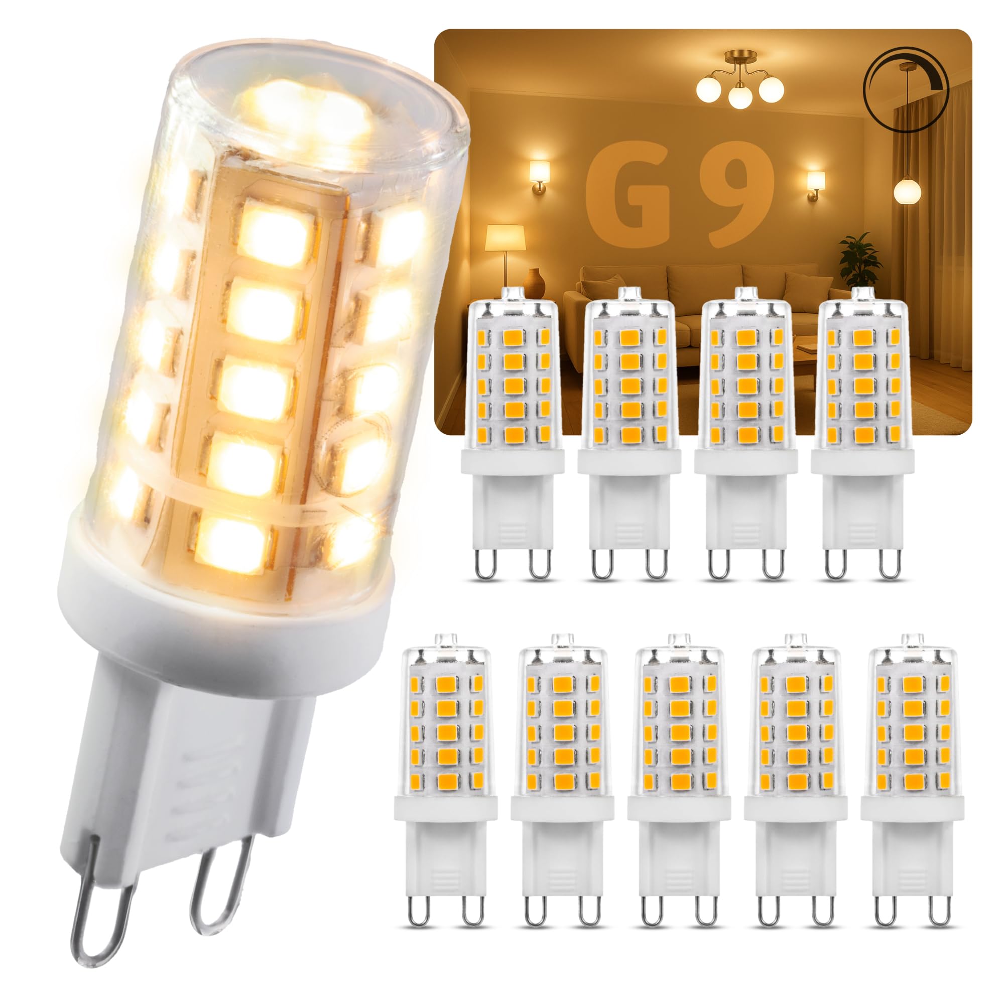 SSC-LUXon LED Leuchtmittel G9 10 Stück dimmbar 3W warmweiß 2700K 230V