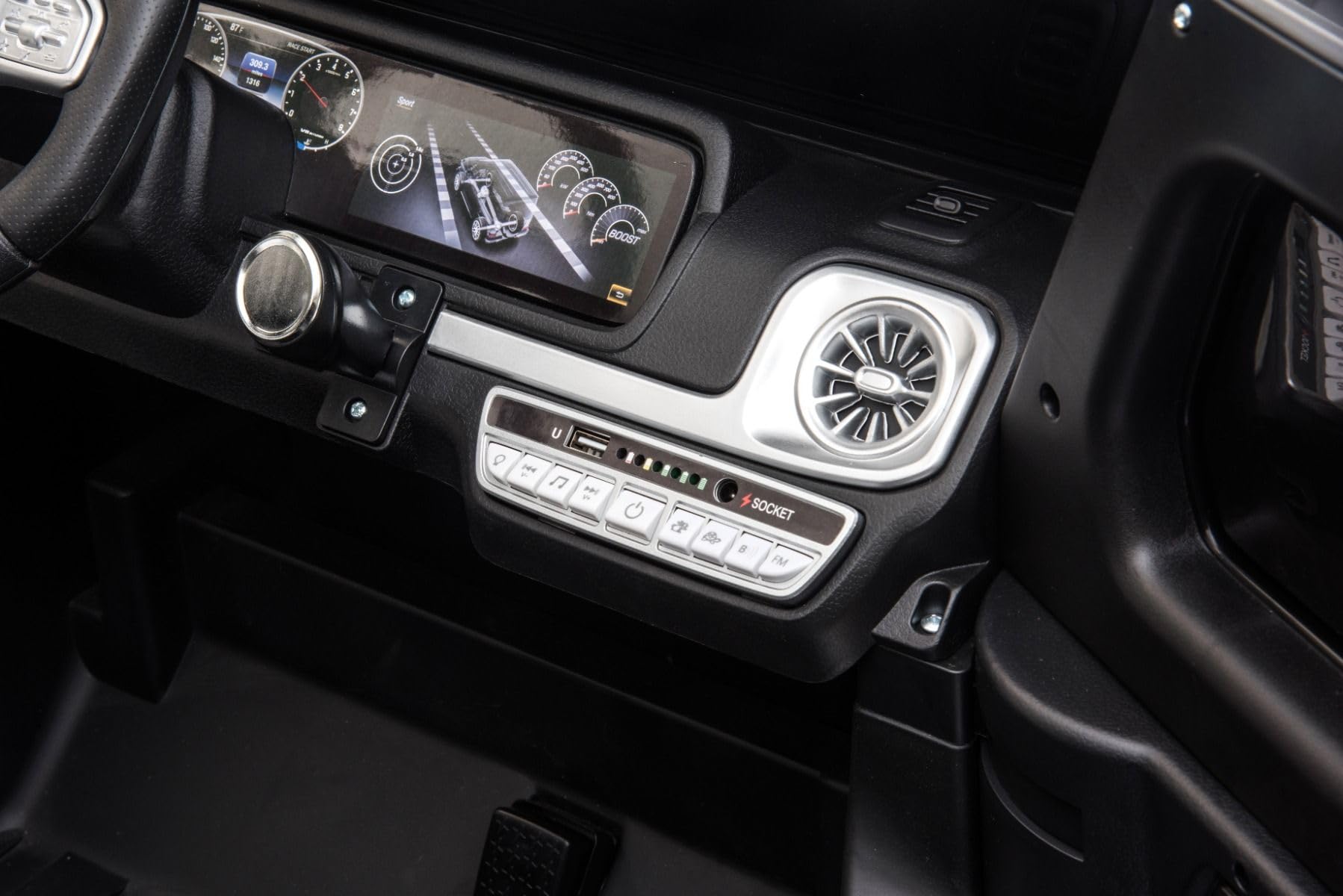Mercedes-Benz G63 AMG Voiture Électrique Enfants 24V Deux Places Noir 4x4 Batterie Lithium