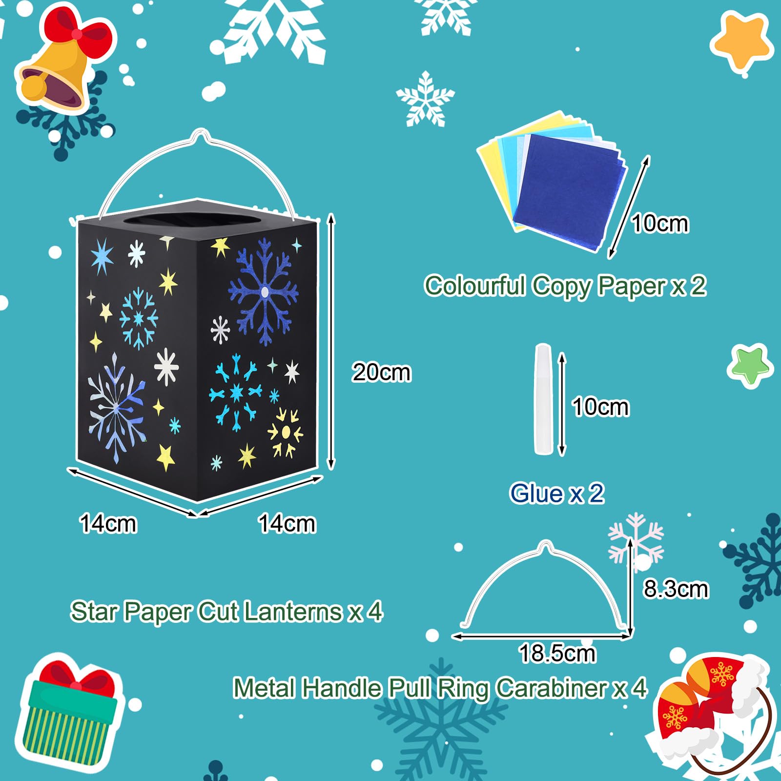 Lot De 16 Lanternes En Papier De Différentes Tailles Pour Le