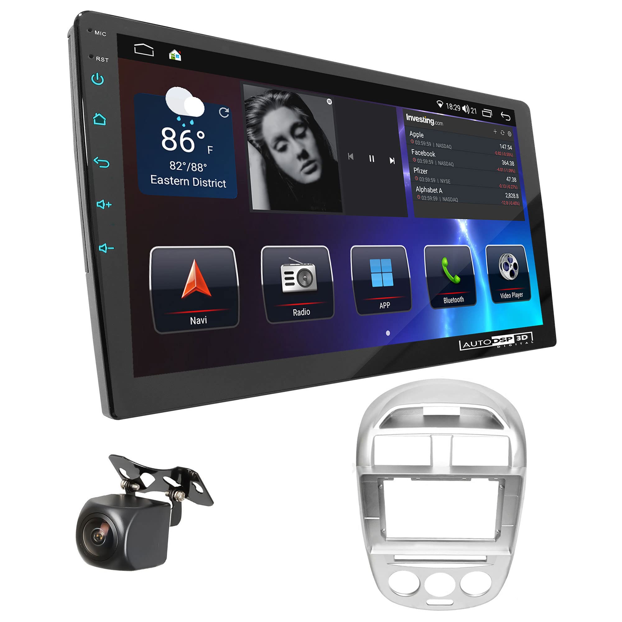 UGARCompatible for PROTON Exora 2009+ (Silver) 10 Inch Android DSP 2GB+32GB Car Radio HD Full Touch Screen GPS Navigation