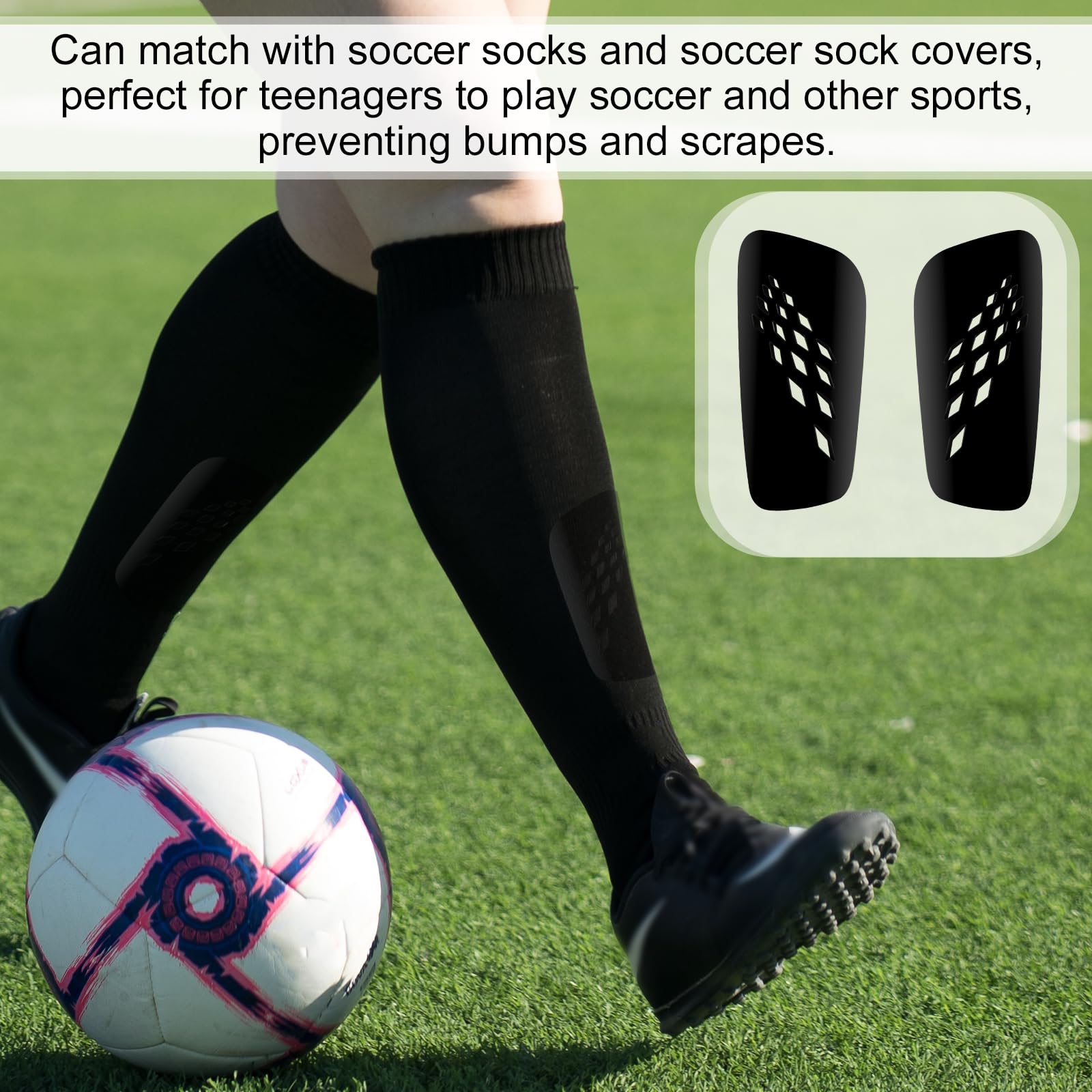 2 Paires De Mini Protège-Tibias De Football Protège-Tibias De Football Antidérap