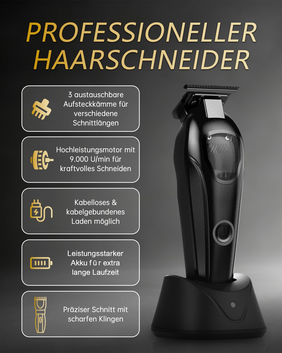Rucha 9000 RPM haarschneidemaschine für Männer, bartschneider herren