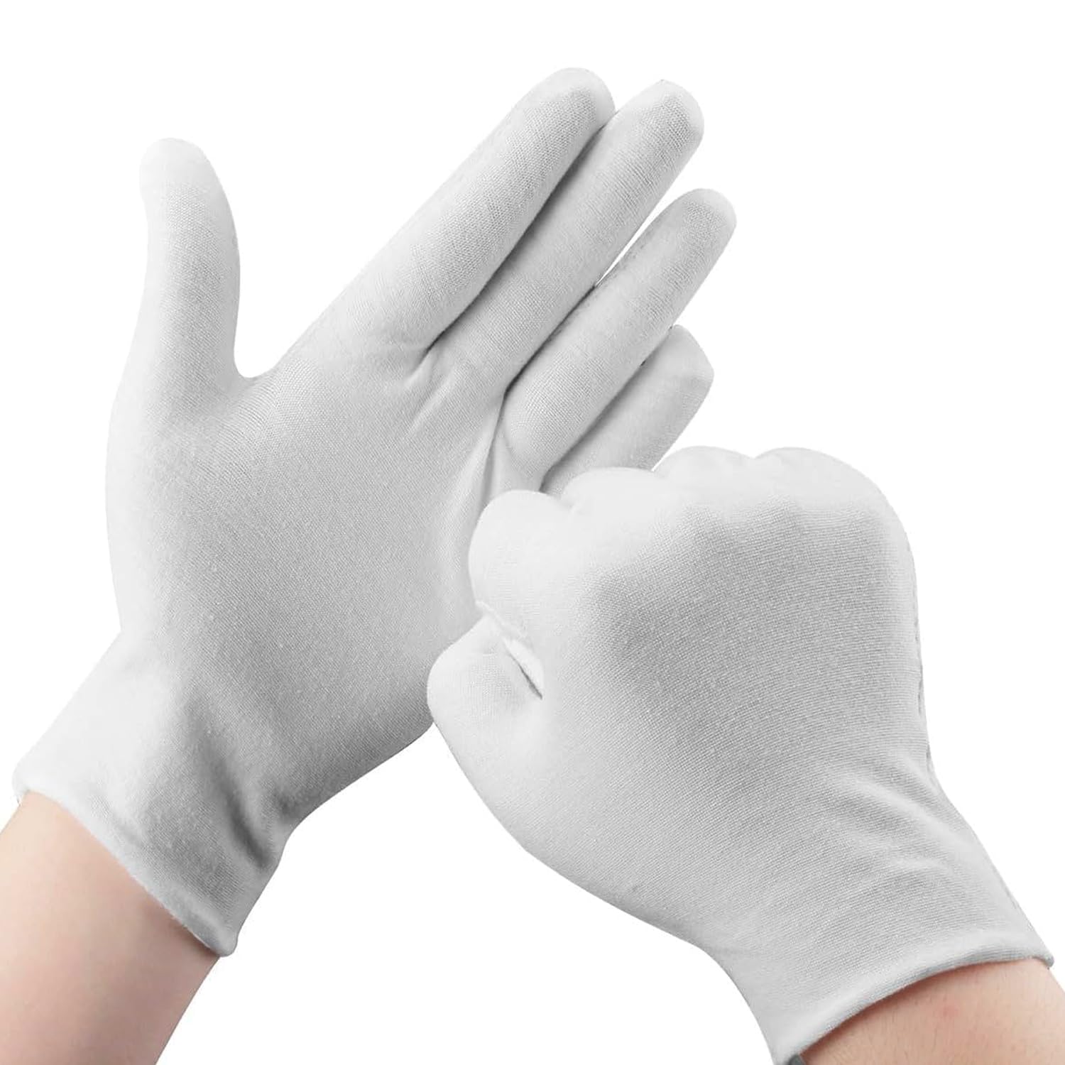 GetFit Overnight Moisturizing Cotton Gloves for Dry Hands and Eczema, Washable Spa and Inspection Gloves, One Size Fits Most, for Men and Women, Pair of White Gloves (Pack of 3) (B0D5JWW7HB) Amazon Price History, Amazon Price Tracker