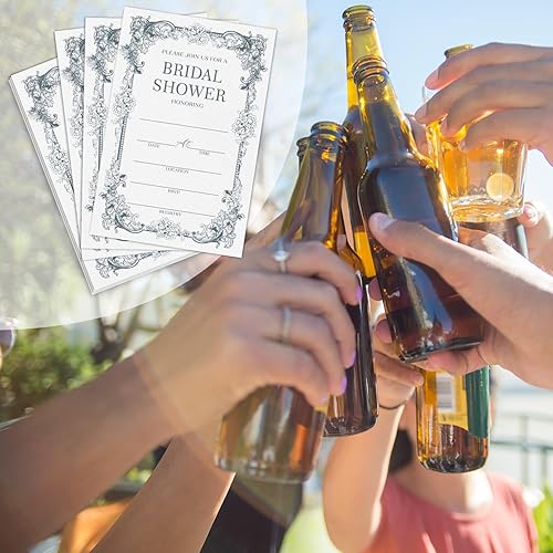 Miniatura 4 de Invitaciones florales vintage para despedida de soltera, suministros de recepciones de fiesta nupcial en acuarela, invitaciones de 4 x 6 pulgadas