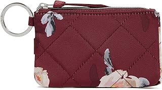 Carteira Performance Twill Deluxe com zíper e proteção RFID, flores e galhos, Flores e galhos