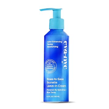 Eva NYC Brass to Sass Brunette Leave-In Cream for Color-Treated Hair, Vegan No-Rinse Toner for Brassy Orange Tones, 5.4 fl oz
