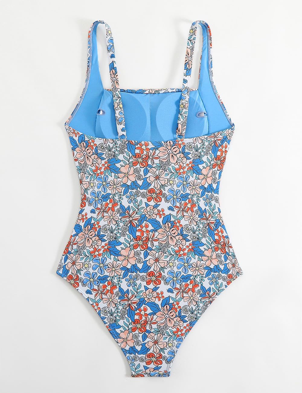 YIMISAN Women's One Piece Swimsuit Square Neck Sporty Ruched Slimming Monokini High Cut Tummy Control Bathing Suit - Image 6