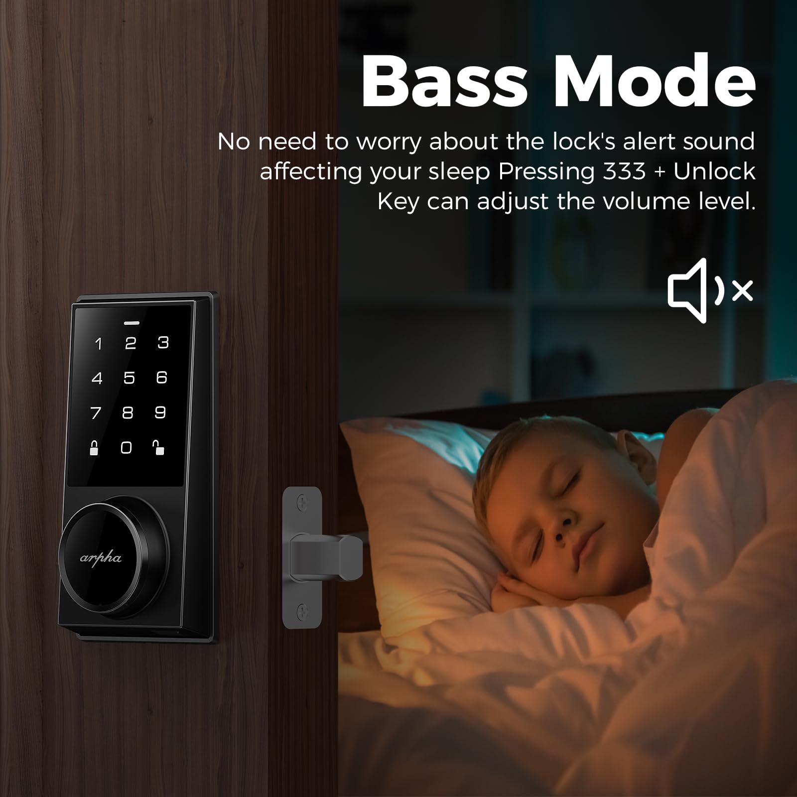 Touchscreen Keypad, Electronic Keypad Deadbolt Lock, Arpha Keyless