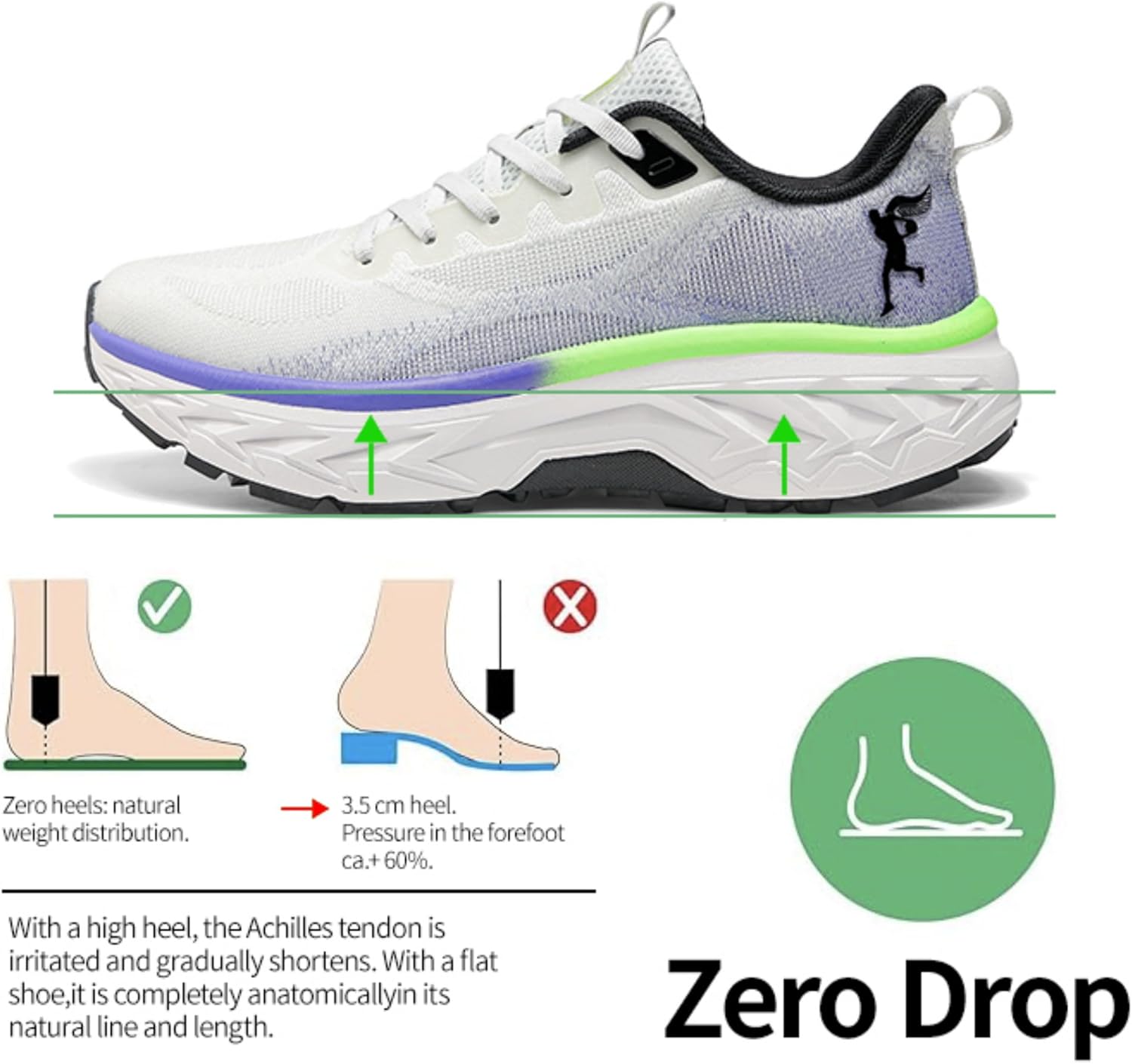 Men's and Women's Barefoot Running Shoes with Wide Toe Box & Zero Drop Sole - Non-Slip Lightweight Athletic Sneakers for Trail, Hiking, Gym, Walking - Image 5