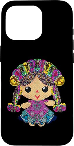 Vista 52 de iPhone 13 Pro Max muñeca mexicana, maria, mazahua arte huichol, lele, estuche