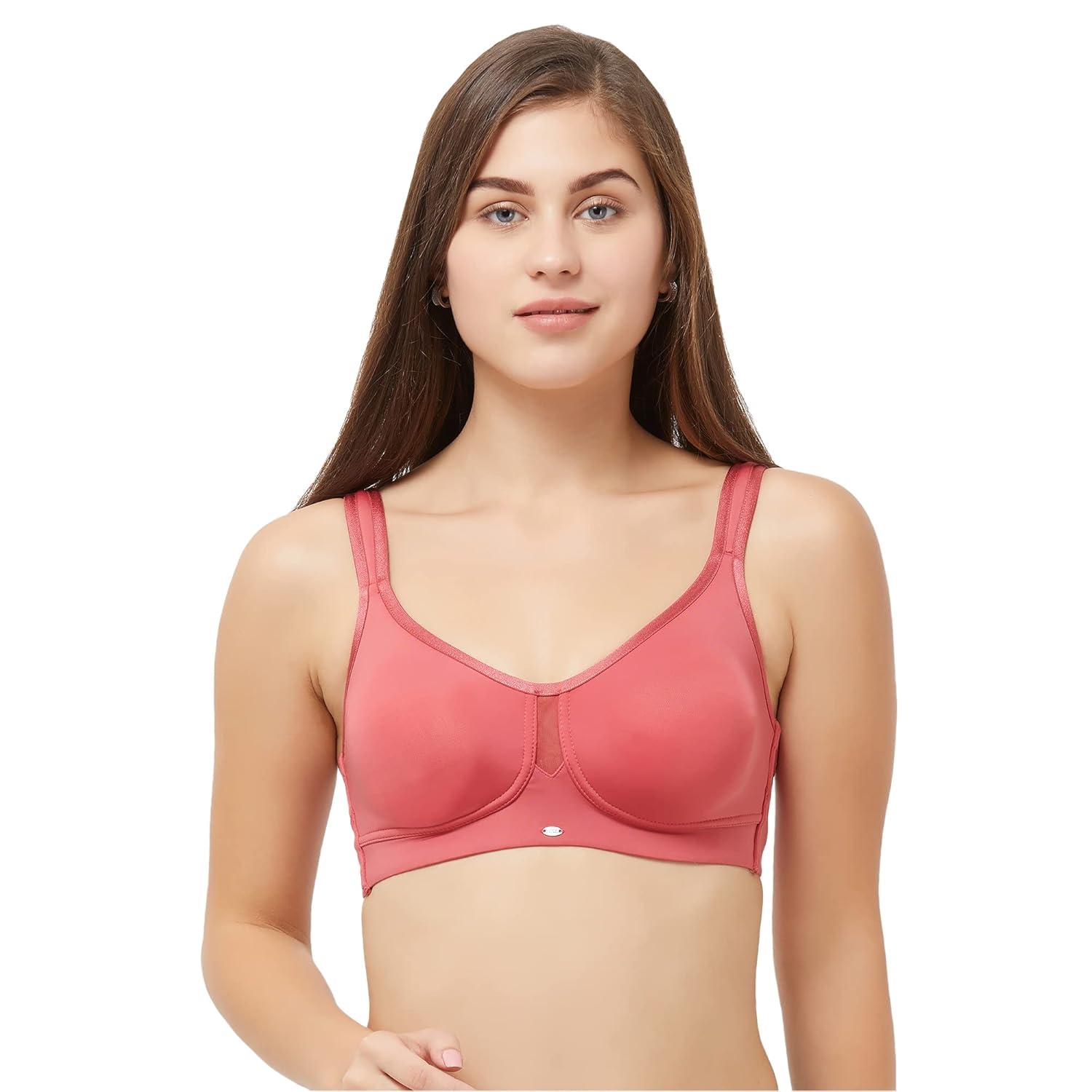 SOIE Women’s Full Coverage Minimizer Bra | Non Padded, Non Wired, Nylon Spandex | Wide cushioned straps, high side coverage and side support SOIE Women’s Full Coverage Minimizer Bra | Non Padded, Non Wired, Nylon Spandex | Wide cushioned straps, high side coverage and side support