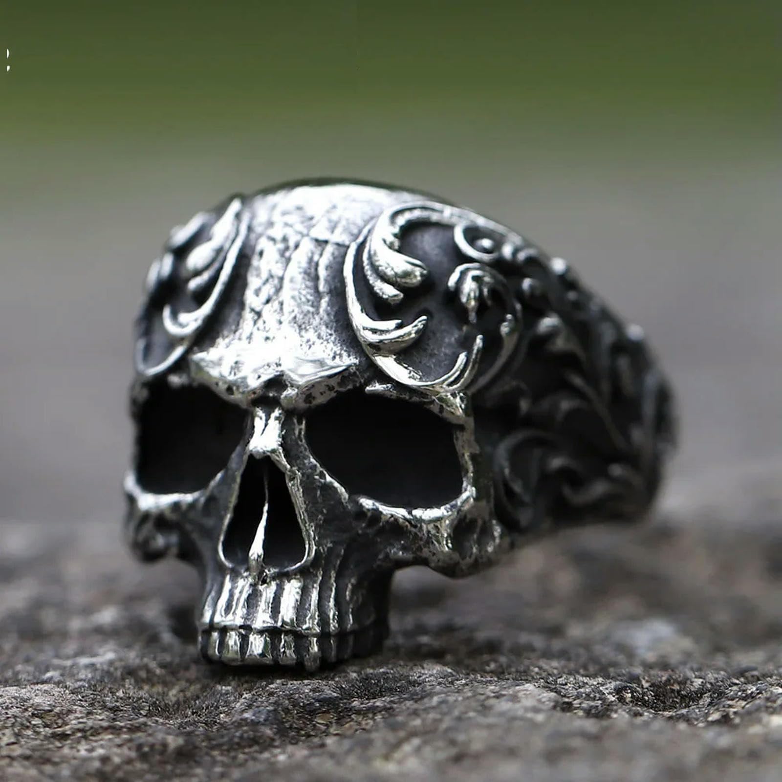 Generic New Men's Rings Retro Skull Head Gothic Punk Jewelry Gifts Vintage, 13